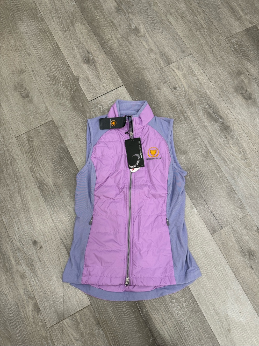 Zero Restriction Tess Vest Primaloft Golf President Cup Logo Woman Size XS